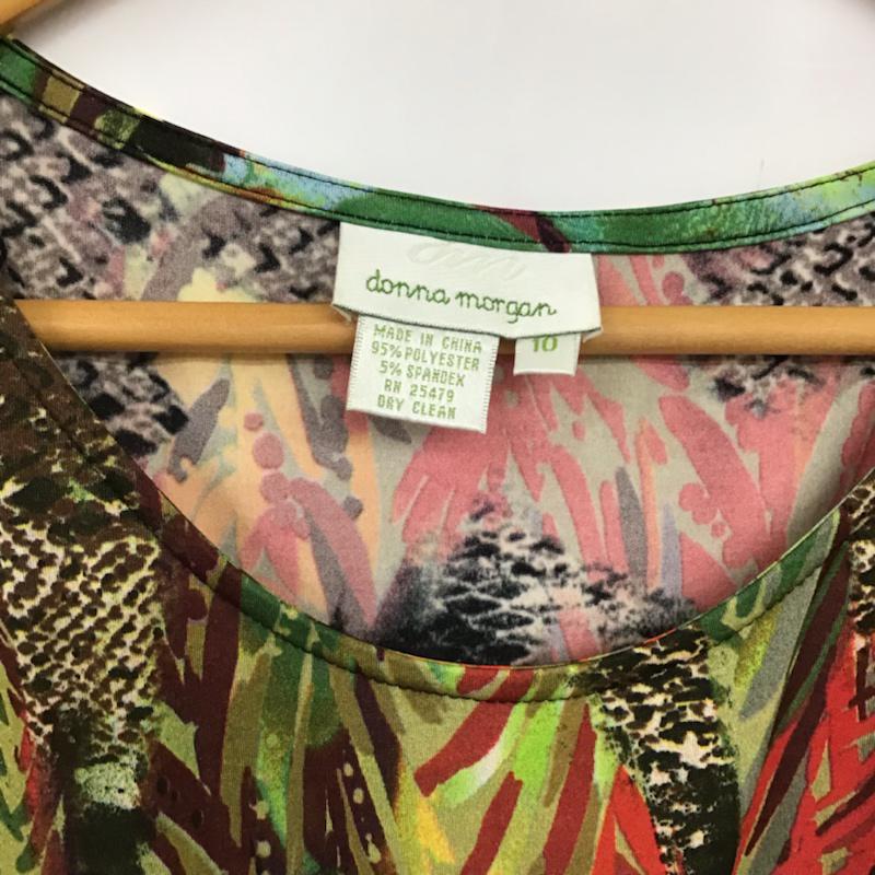 ドナモーガン DONNAMORGAN ワンピース ロングスカート 半袖 総柄 マルチカラー / マルチカラー /  レディース USED 古着 中古 10072788