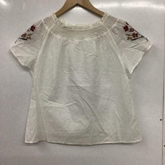 アースミュージックアンドエコロジー earth music&ecology カットソー 半袖 10176A60164 刺繍オフショルプルオーバー FREE 刺繍 白 / ホワイト /  レディース USED 古着 中古 10072792