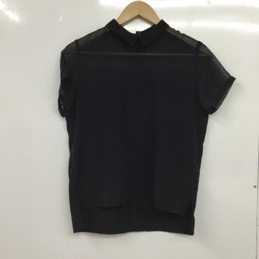 ジーナシス JEANASIS カットソー 半袖 JS261777MC シースルー バックファスナー FREE 無地 黒 / ブラック /  レディース USED 古着 中古 10072794