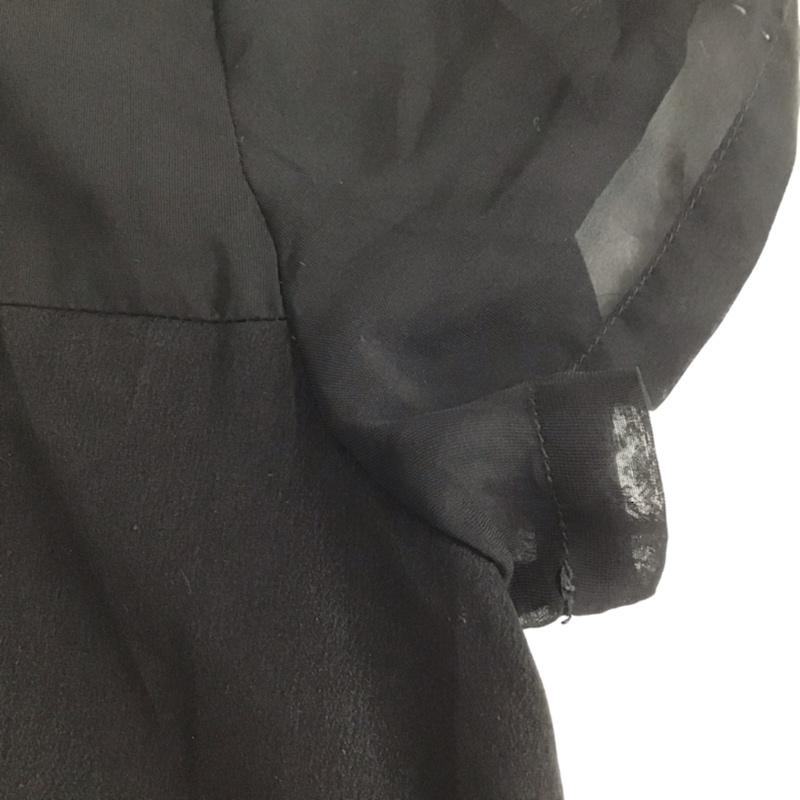 ジーナシス JEANASIS カットソー 半袖 JS261777MC シースルー バックファスナー FREE 無地 黒 / ブラック /  レディース USED 古着 中古 10072794