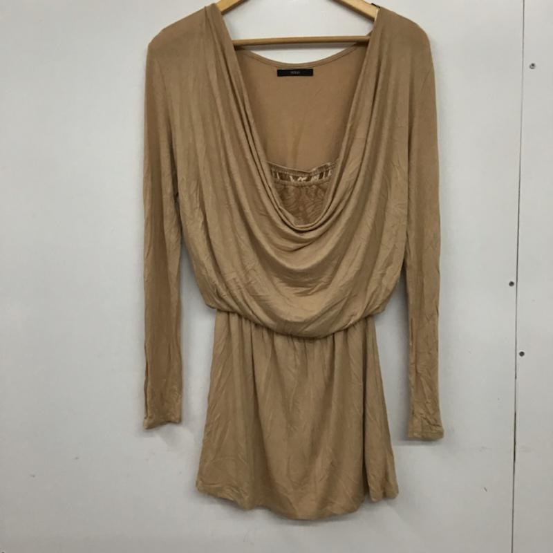 デュラス DURAS ワンピース ミニスカート D51-0913 無地 ベージュ / ベージュ /  レディース USED 古着 中古 10072802