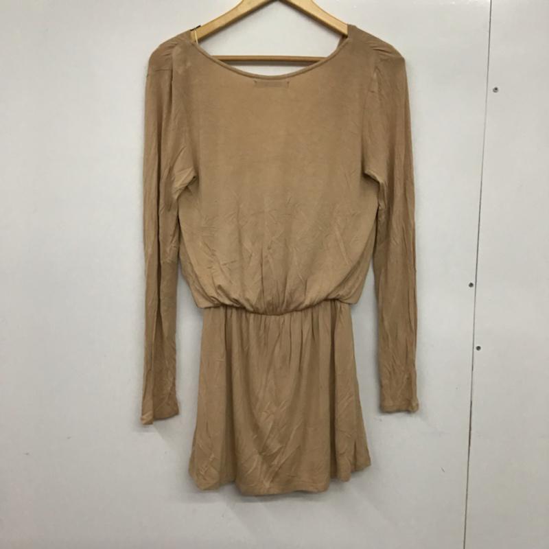 デュラス DURAS ワンピース ミニスカート D51-0913 無地 ベージュ / ベージュ /  レディース USED 古着 中古 10072802