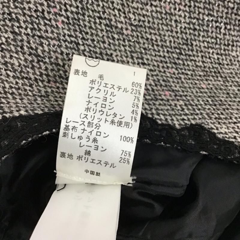クミキョク KUMIKYOKU ワンピース ひざ丈スカート M  黒 / ブラック / X 灰 / グレー /  レディース USED 古着 中古 10072803