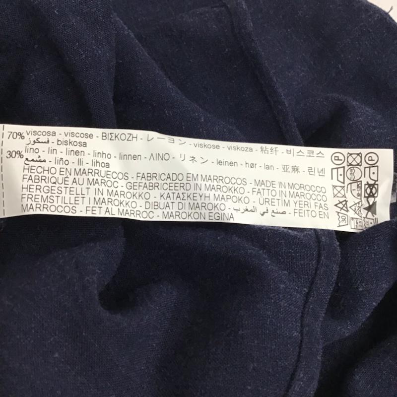 ザラティーアールエフ ZARA TRF シャツ、ブラウス 長袖 タグ付 S 無地 紺 / ネイビー /  レディース USED 古着 中古 10072823