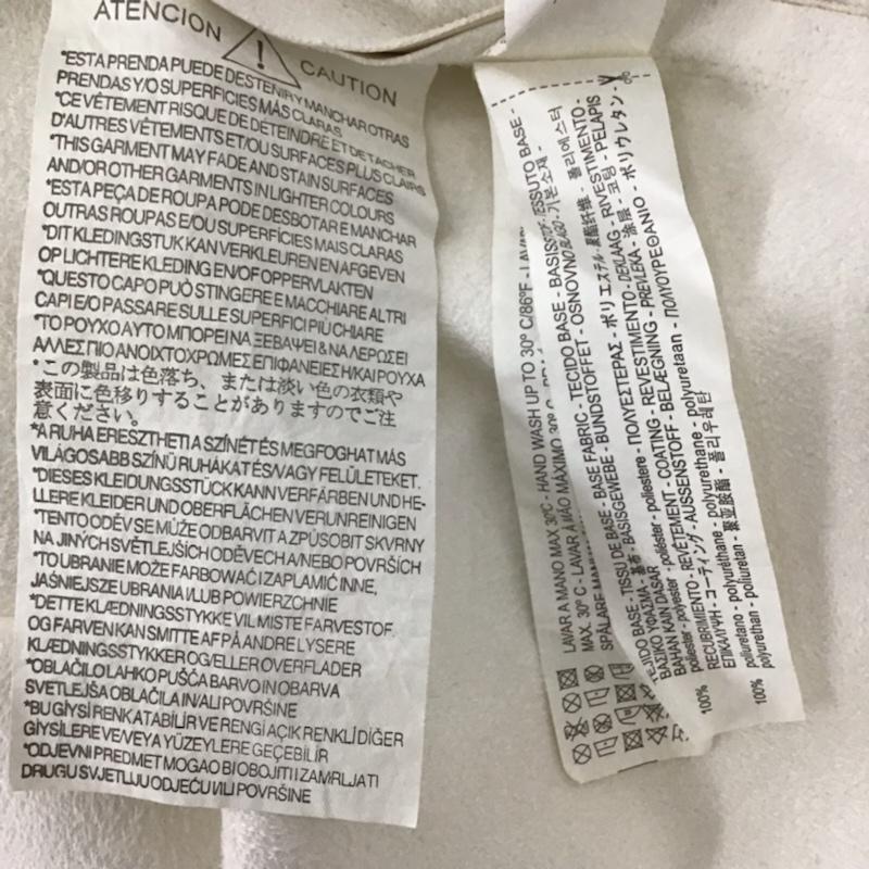 ザラ ZARA ワンピース ひざ丈スカート TRAFALUC 7901 267 746 フェイクレザー Vネック M 無地 アイボリー / アイボリー /  レディース USED 古着 中古 10072833