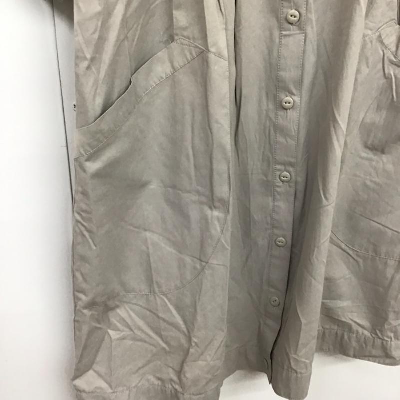 ローリーズファーム LOWRYS FARM ワンピース ひざ丈スカート LF270004MF 前開き M 無地 灰 / グレー /  レディース USED 古着 中古 10072836