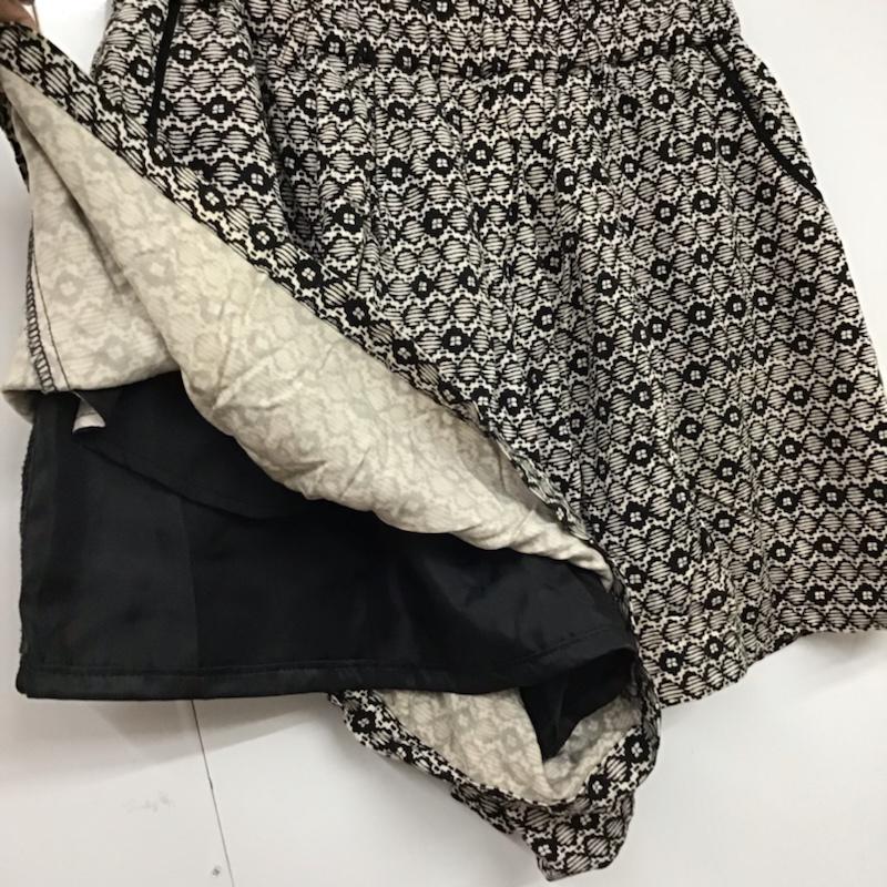 グローバルワーク GLOBAL WORK パンツ ショートパンツ GW050220N9 L 総柄 白 / ホワイト / X 黒 / ブラック /  レディース USED 古着 中古 10072840