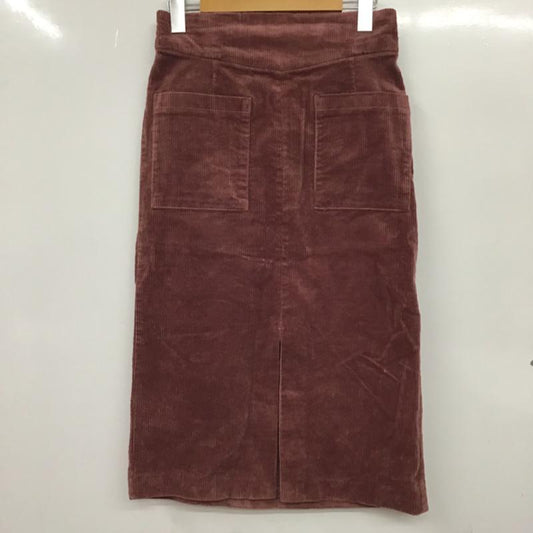 ヘザー Heather スカート ひざ丈スカート コーデュロイスカート S 無地 桃 / ピンク /  レディース USED 古着 中古 10072842