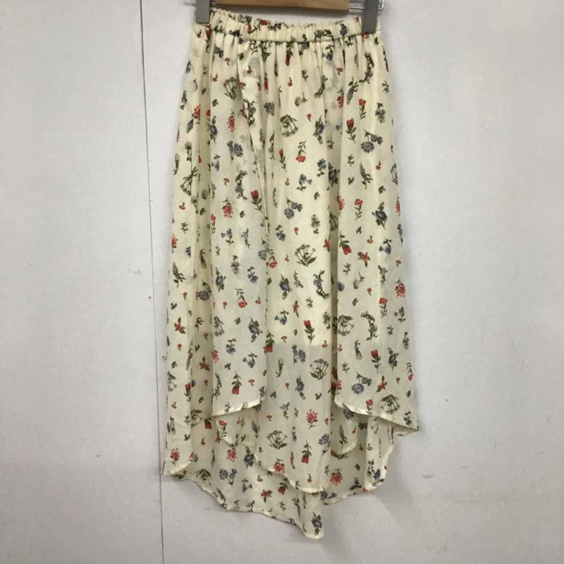 レトロガール RETRO GIRL スカート ロングスカート 190232 アシンメトリー M 花柄 アイボリー / アイボリー /  レディース USED 古着 中古 10072845