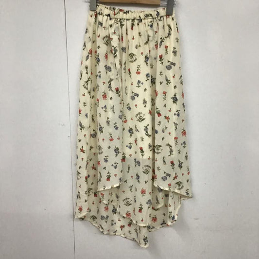 レトロガール RETRO GIRL スカート ロングスカート 190232 アシンメトリー M 花柄 アイボリー / アイボリー /  レディース USED 古着 中古 10072845