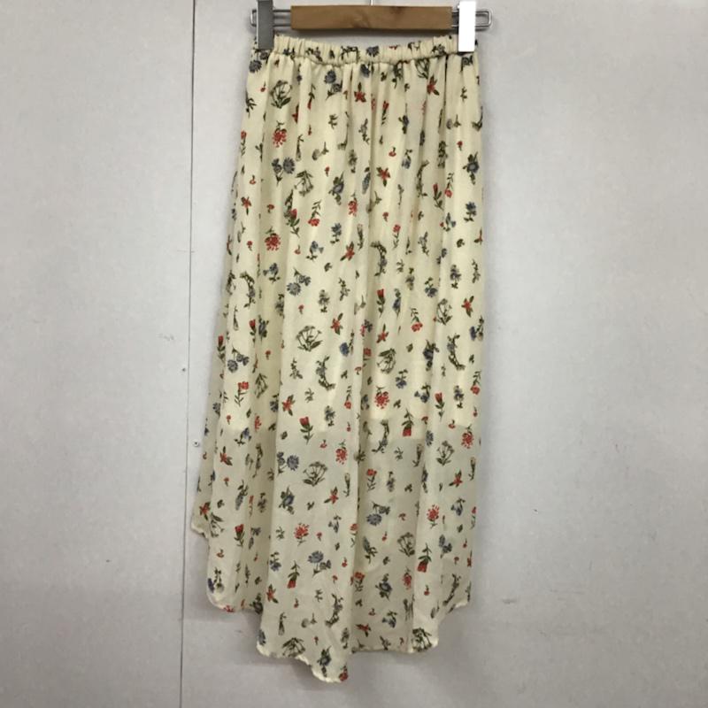 レトロガール RETRO GIRL スカート ロングスカート 190232 アシンメトリー M 花柄 アイボリー / アイボリー /  レディース USED 古着 中古 10072845