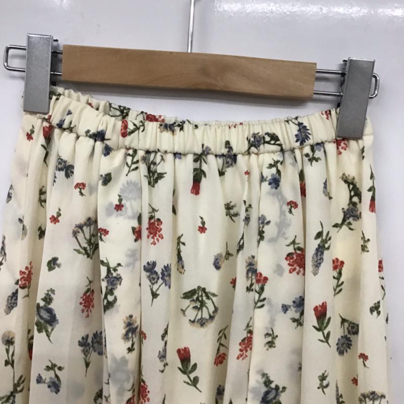 レトロガール RETRO GIRL スカート ロングスカート 190232 アシンメトリー M 花柄 アイボリー / アイボリー /  レディース USED 古着 中古 10072845