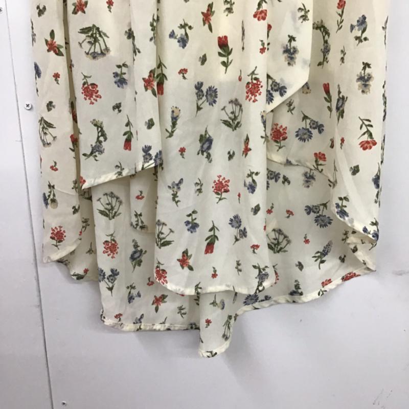 レトロガール RETRO GIRL スカート ロングスカート 190232 アシンメトリー M 花柄 アイボリー / アイボリー /  レディース USED 古着 中古 10072845