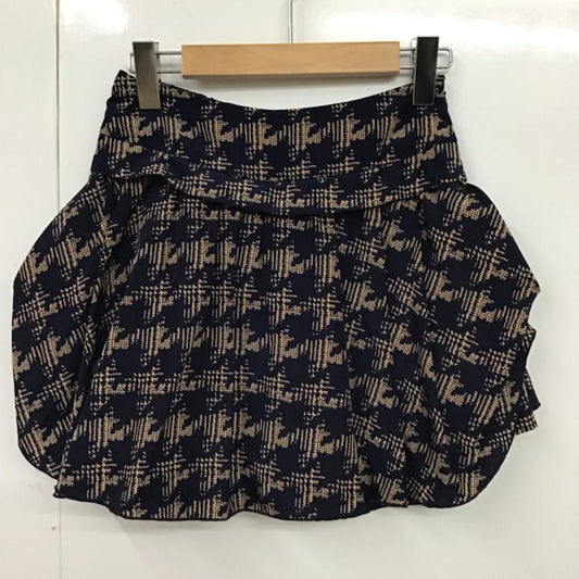 ラボラトリーワーク laboratory work パンツ ショートパンツ サイドファスナー M 総柄 紺 / ネイビー / X ベージュ / ベージュ /  レディース USED 古着 中古 10072846