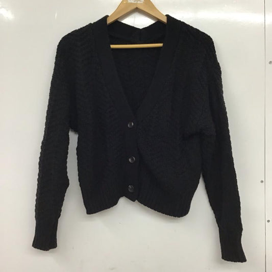 ローリーズファーム LOWRYS FARM カーディガン 長袖 FREE 無地 黒 / ブラック /  レディース USED 古着 中古 10072851