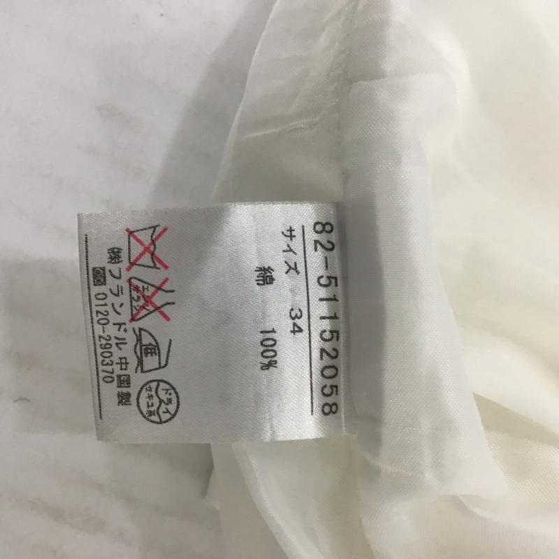 ルスーク LESOUK スカート ひざ丈スカート バックファスナー 34 無地 白 / ホワイト /  レディース USED 古着 中古 10072867