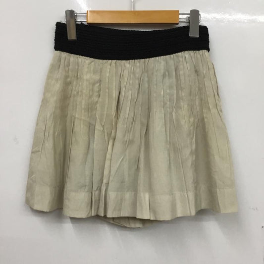 ラボラトリーワーク laboratory work パンツ ショートパンツ タック入り M 無地 黒 / ブラック / X アイボリー / アイボリー /  レディース USED 古着 中古 10072877