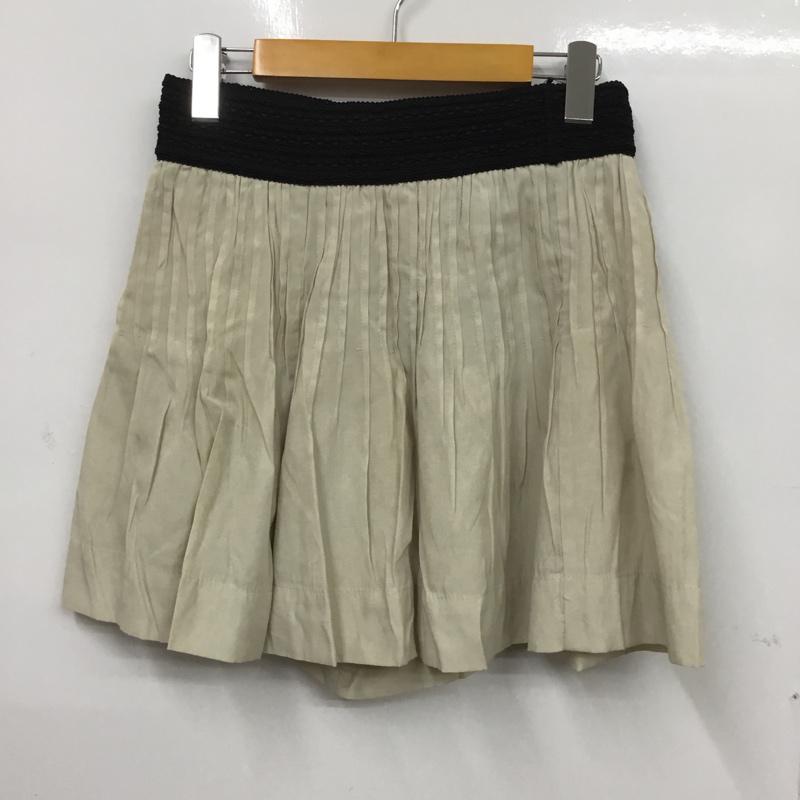 ラボラトリーワーク laboratory work パンツ ショートパンツ タック入り M 無地 黒 / ブラック / X アイボリー / アイボリー /  レディース USED 古着 中古 10072877