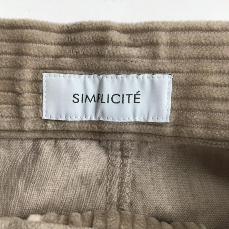 シンプリシテェ Simplicite ボトムス ボトムス コーデュロイ M 無地 ベージュ / ベージュ /  レディース USED 古着 中古 10072881