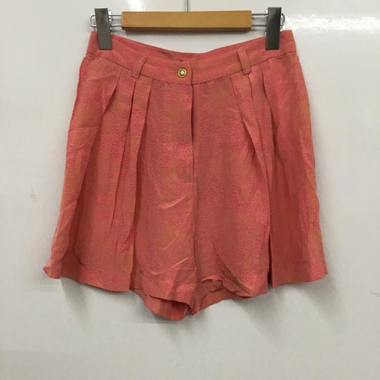 トップショップ TOPSHOP パンツ ショートパンツ タック ヒョウ柄・レオパード柄 桃 / ピンク / X 橙 / オレンジ /  レディース USED 古着 中古 10072888