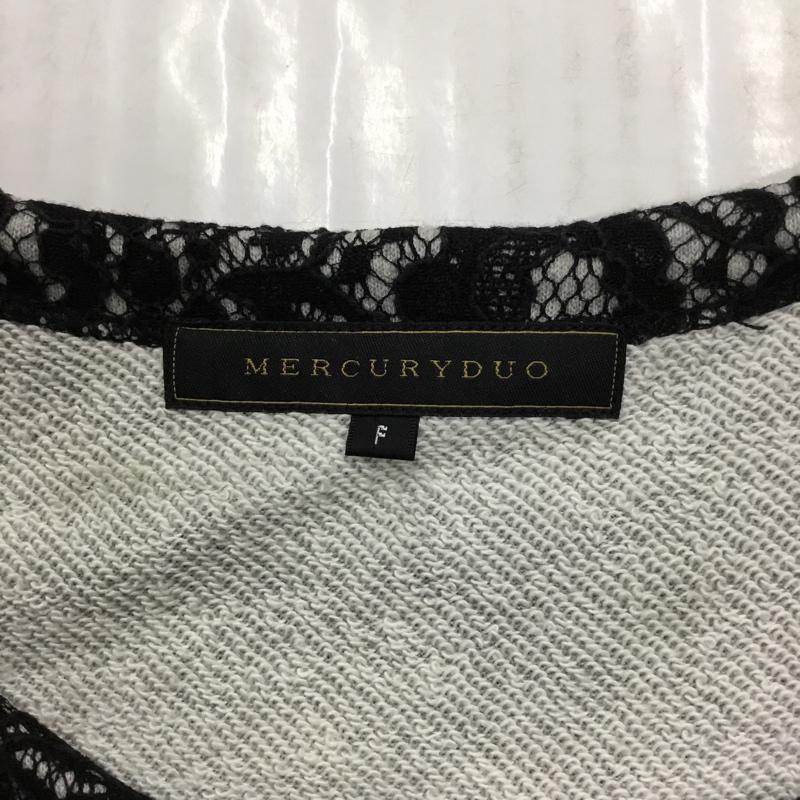 マーキュリーデュオ MERCURYDUO ワンピース ミニスカート 001340306101 スウェット FREE レース柄 黒 / ブラック / X 灰 / グレー /  レディース USED 古着 中古 10072897
