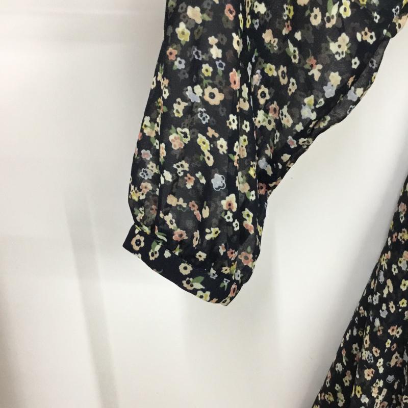 オリーブデオリーブ OLIVE des OLIVE ワンピース ひざ丈スカート 1548100102 襟付き 花柄 紺 / ネイビー / X 白 / ホワイト /  レディース USED 古着 中古 10072904