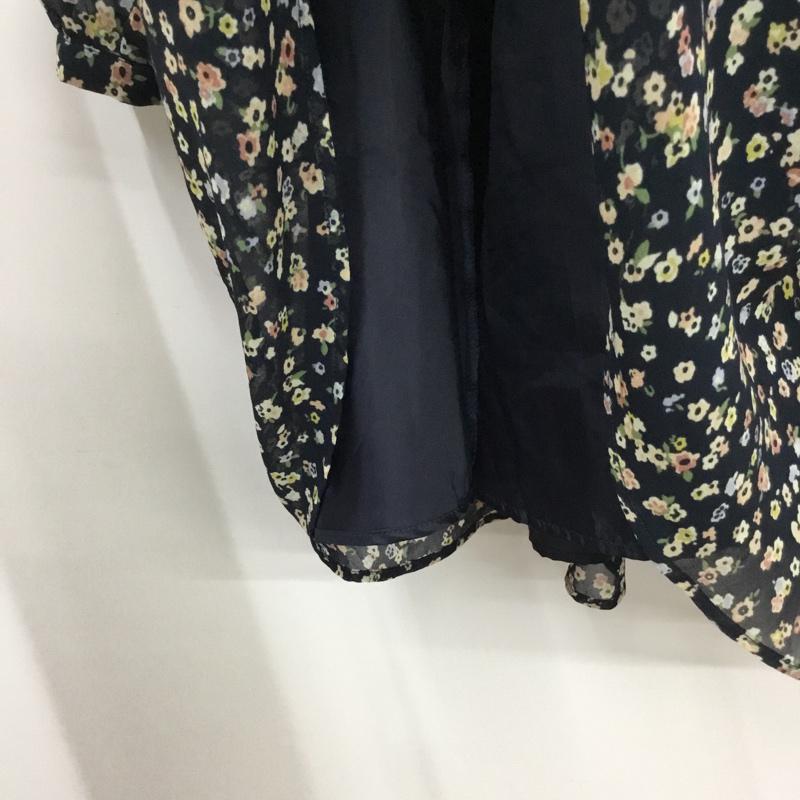 オリーブデオリーブ OLIVE des OLIVE ワンピース ひざ丈スカート 1548100102 襟付き 花柄 紺 / ネイビー / X 白 / ホワイト /  レディース USED 古着 中古 10072904