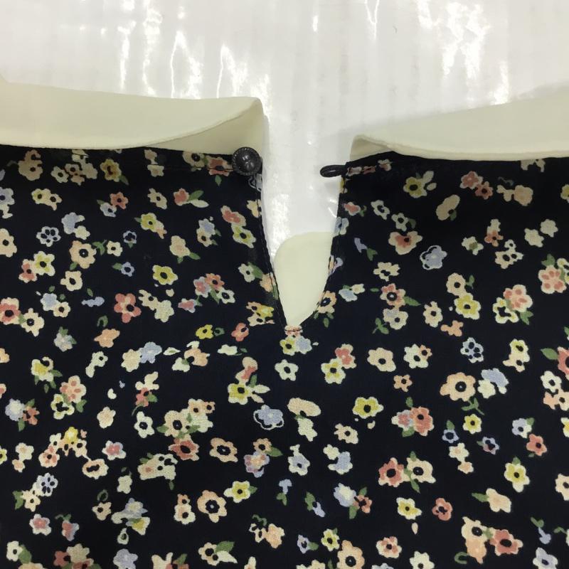 オリーブデオリーブ OLIVE des OLIVE ワンピース ひざ丈スカート 1548100102 襟付き 花柄 紺 / ネイビー / X 白 / ホワイト /  レディース USED 古着 中古 10072904