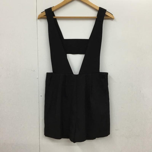 ムルーア MURUA サロペット・オーバーオール サロペット、オーバーオール 011410302001 ショートパンツ 1 無地 黒 / ブラック /  レディース USED 古着 中古 10072912