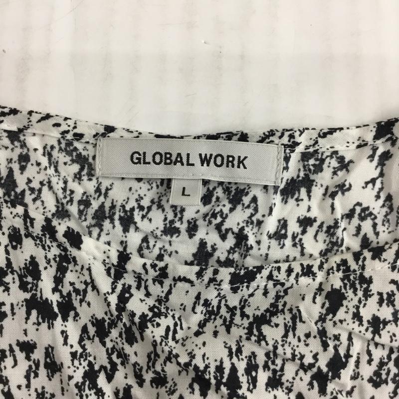 グローバルワーク GLOBAL WORK ワンピース ひざ丈スカート GW077005AK 刺繍 L 総柄 白 / ホワイト / X 黒 / ブラック / X えんじ / ワインレッド /  レディース USED 古着 中古 10072913