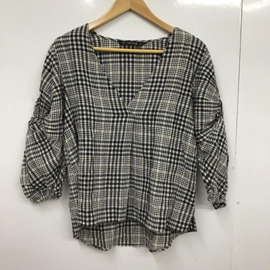 ザラベーシック ZARA BASIC カットソー 長袖 XS チェック マルチカラー / マルチカラー /  レディース USED 古着 中古 10072921