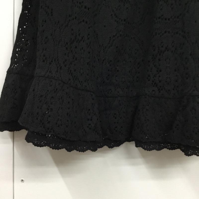 イング INGNI ワンピース ひざ丈スカート 083-257395-00 透かし編み M  黒 / ブラック /  レディース USED 古着 中古 10072923