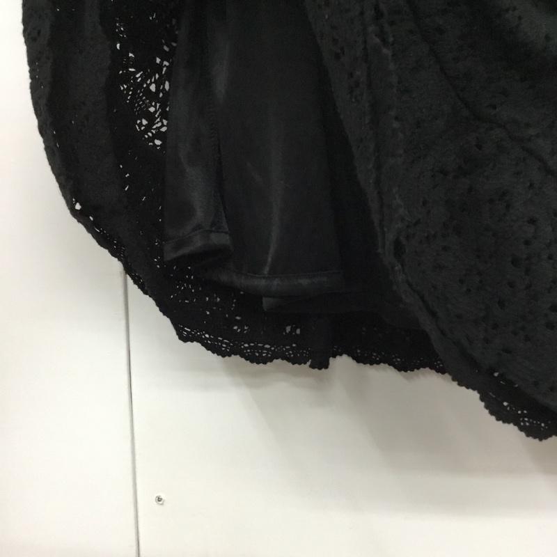 イング INGNI ワンピース ひざ丈スカート 083-257395-00 透かし編み M  黒 / ブラック /  レディース USED 古着 中古 10072923