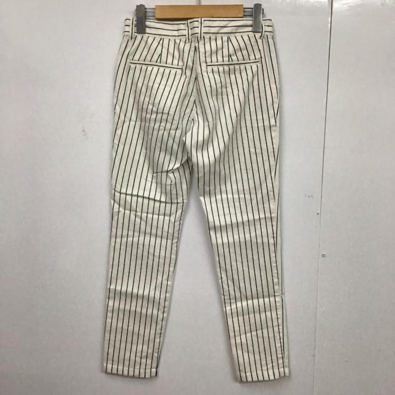 マカフィー MACPHEE パンツ スラックス 36 ストライプ 白 / ホワイト /  レディース USED 古着 中古 10072924
