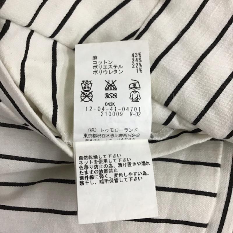 マカフィー MACPHEE パンツ スラックス 36 ストライプ 白 / ホワイト /  レディース USED 古着 中古 10072924