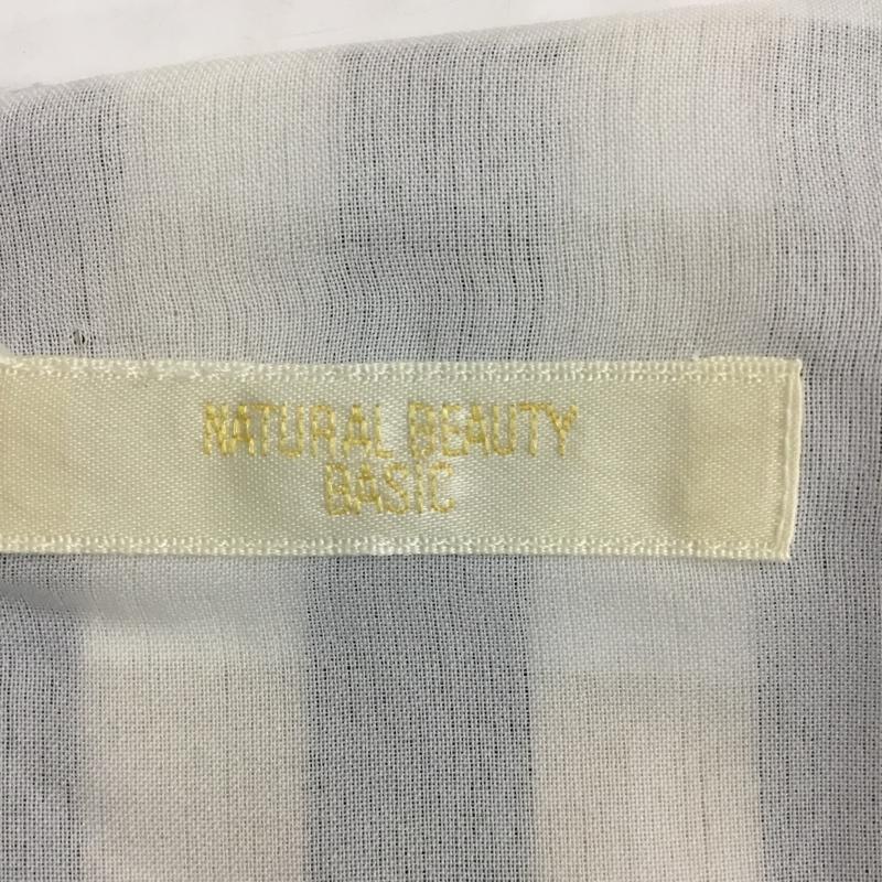 ナチュラルビューティーベーシック NATURAL BEAUTY BASIC ワンピース ひざ丈スカート バックファスナー S チェック 白 / ホワイト / white X 黒 / ブラック / black X ベージュ / ベージュ / beige レディース USED 古着 中古 10072929
