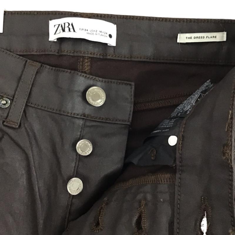 ザラ ZARA ボトムス ボトムス タグ付 34 無地 茶 / ブラウン /  レディース USED 古着 中古 10072946