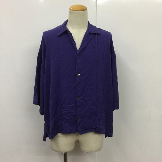 ブフト bukht シャツ、ブラウス 半袖 BV-52203 オープンカラー L 無地 青 / ブルー /  メンズ USED 古着 中古 10073022