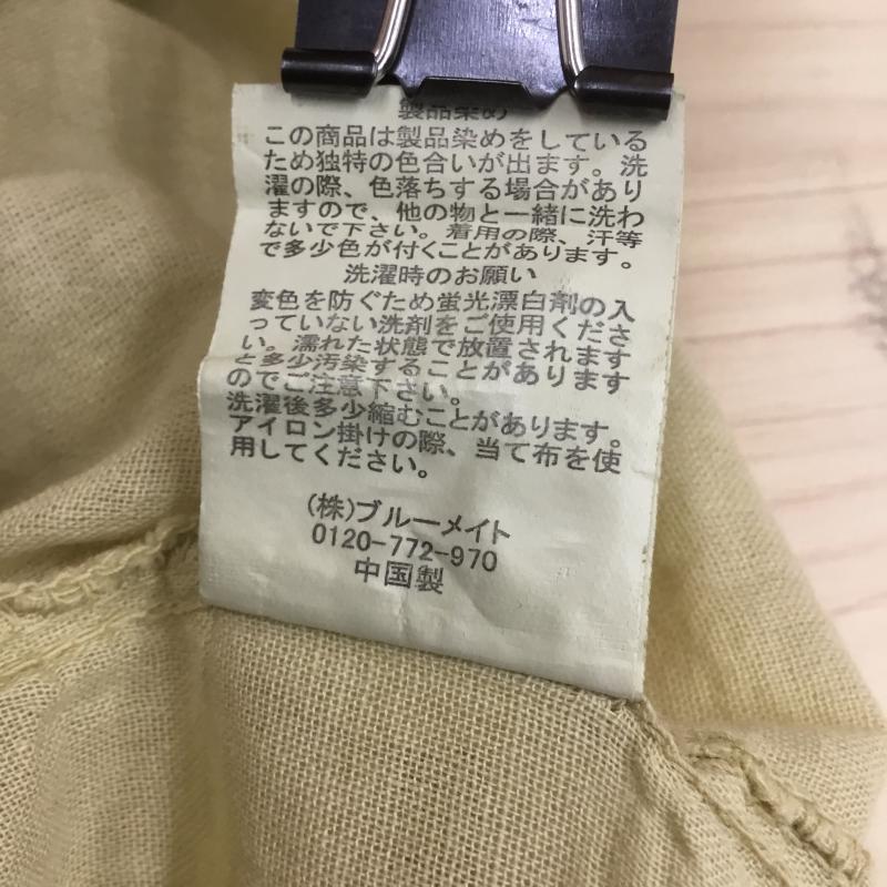 イーアールジー e.r.g* シャツ、ブラウス 七分袖 後染め　ガーゼ生地 M 無地 黄 / イエロー /  レディース USED 古着 中古 10073038