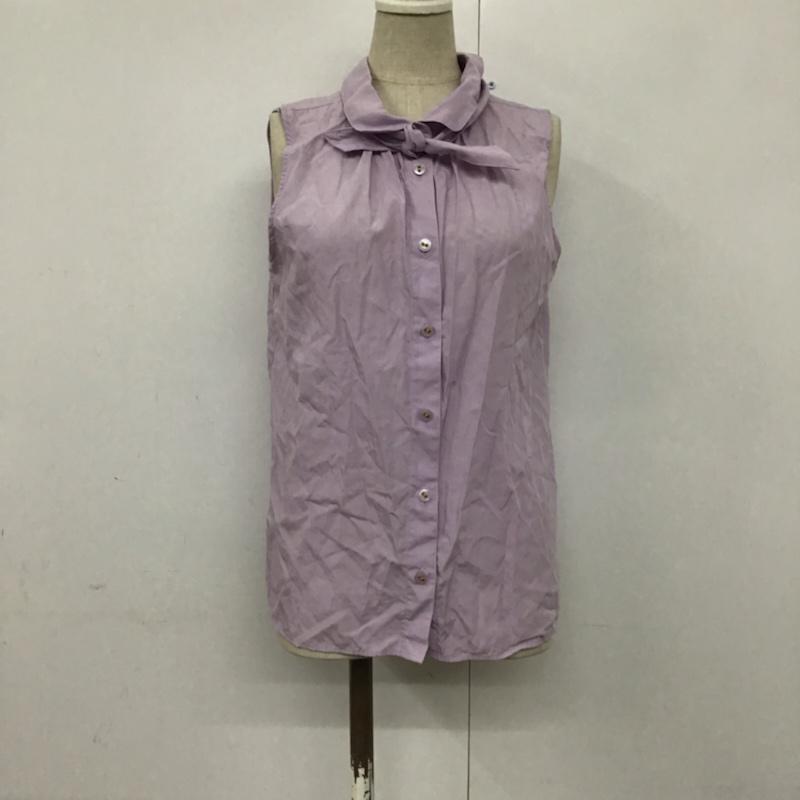 ブルーレーベル・クレストブリッジ BLUE LABEL CRESTBRIDGE トップス トップス 55M62-146-30 ノースリーブブラウス 38 無地 紫 / パープル /  レディース USED 古着 中古 10073069