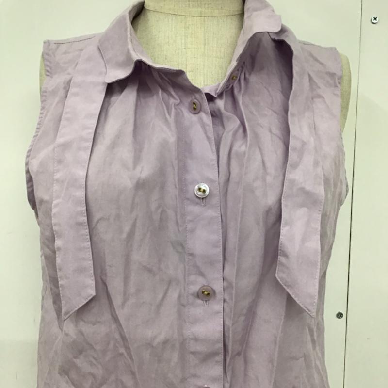 ブルーレーベル・クレストブリッジ BLUE LABEL CRESTBRIDGE トップス トップス 55M62-146-30 ノースリーブブラウス 38 無地 紫 / パープル /  レディース USED 古着 中古 10073069