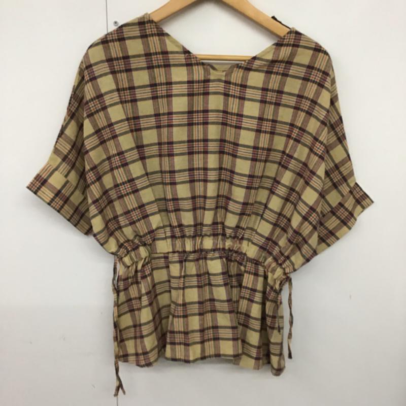 ナイスクラップ NICE CLAUP カットソー 半袖 FREE チェック マルチカラー / マルチカラー /  レディース USED 古着 中古 10073105