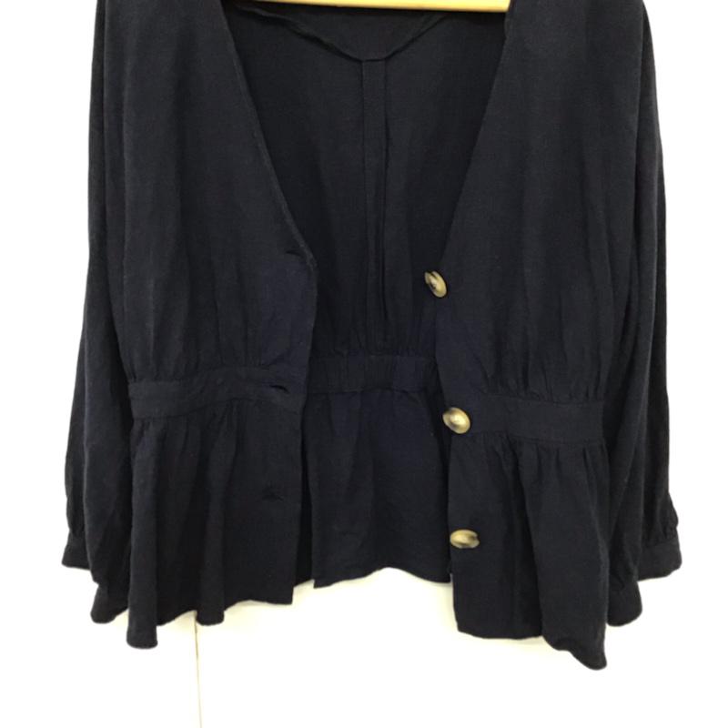 ザラティーアールエフ ZARA TRF シャツ、ブラウス 長袖 L 無地 紺 / ネイビー /  レディース USED 古着 中古 10073113