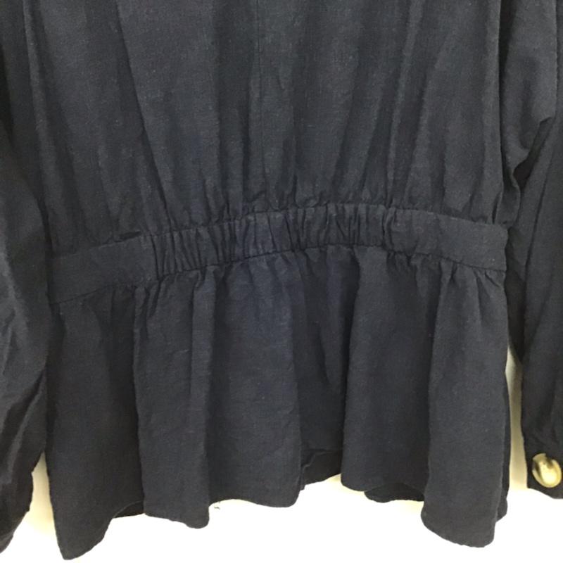 ザラティーアールエフ ZARA TRF シャツ、ブラウス 長袖 L 無地 紺 / ネイビー /  レディース USED 古着 中古 10073113