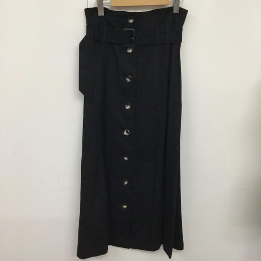 マウジー MOUSSY スカート ロングスカート 0 無地 黒 / ブラック /  レディース USED 古着 中古 10073122