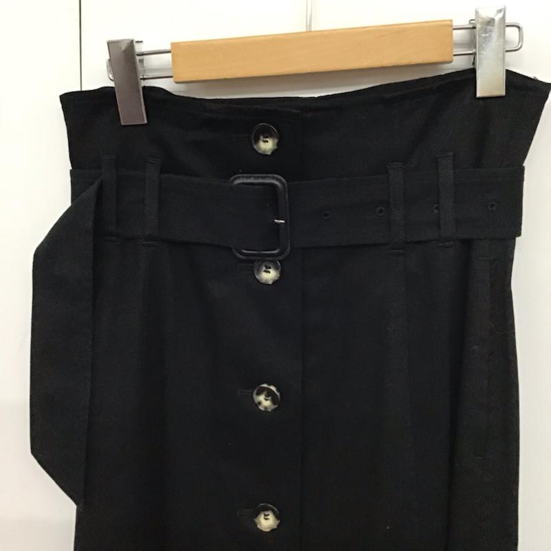 マウジー MOUSSY スカート ロングスカート 0 無地 黒 / ブラック /  レディース USED 古着 中古 10073122