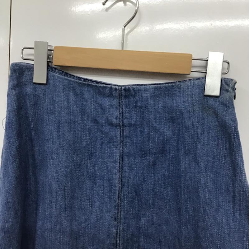 ザラ ZARA スカート ひざ丈スカート デニムスカート XS 無地 インディゴ / インディゴ /  レディース USED 古着 中古 10073139
