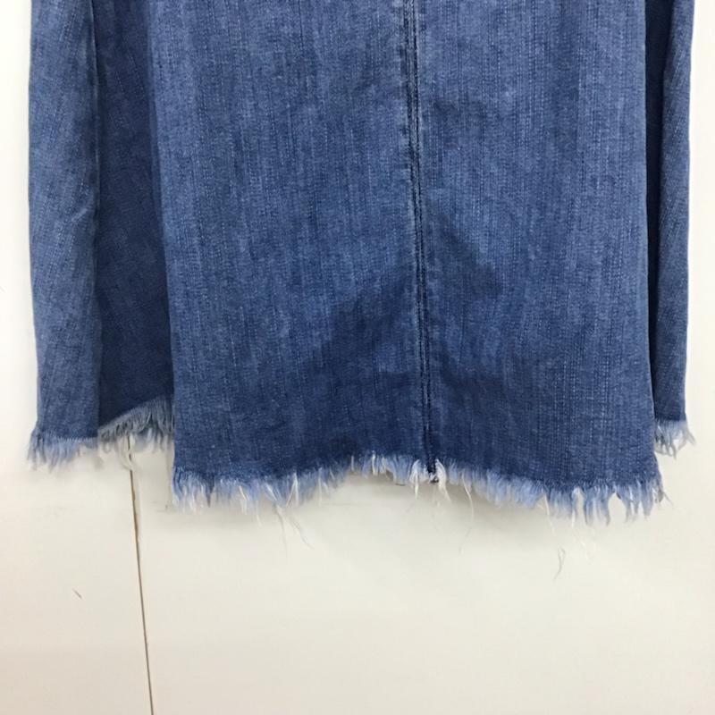 ザラ ZARA スカート ひざ丈スカート デニムスカート XS 無地 インディゴ / インディゴ /  レディース USED 古着 中古 10073139