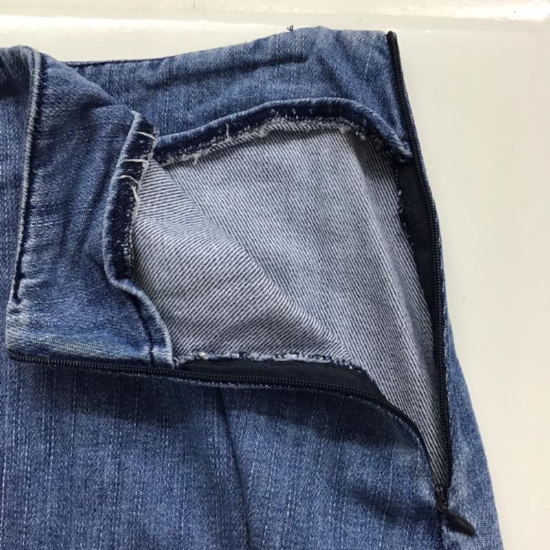 ザラ ZARA スカート ひざ丈スカート デニムスカート XS 無地 インディゴ / インディゴ /  レディース USED 古着 中古 10073139