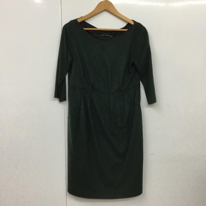 ザラウーマン ZARA WOMAN ワンピース ひざ丈スカート S 無地 緑 / グリーン /  レディース USED 古着 中古 10073354